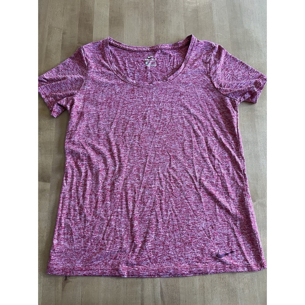 Nike Dri-Fit Women's Sz M Heather Red Short Sleeve Athletic Training T-Shirt